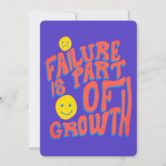 Cartão De Festividades Failure Is Part of Growth – Motivational Card (Frente)