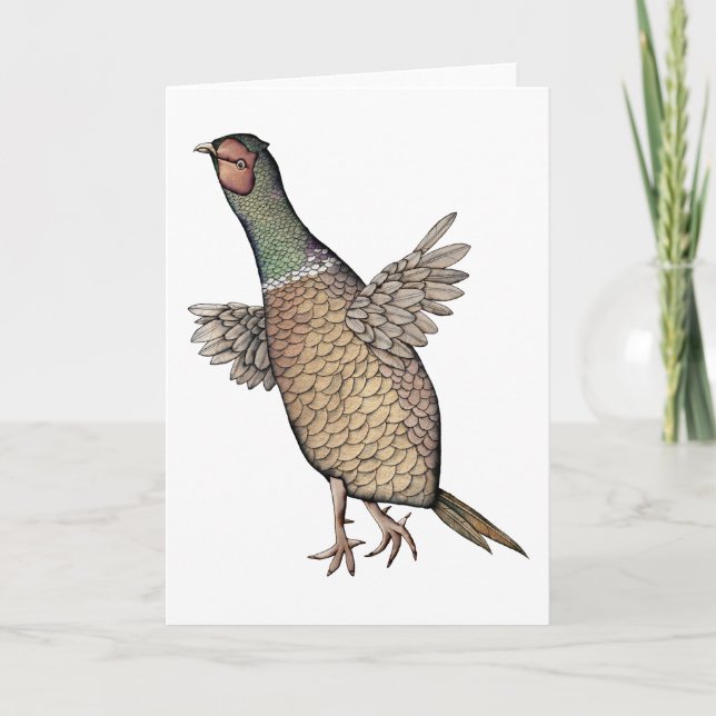 Cartão De Festividades Faisão (Frente)