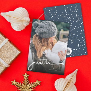 Cartão De Festividades Faith Brush Calliografia Religiosa Foto de Natal