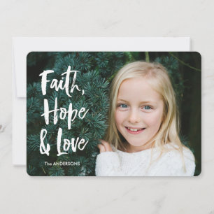 Cartão De Festividades Faith Hope Love Christmas Card