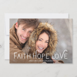 Cartão De Festividades Faith Hope Love   Foto de Natal