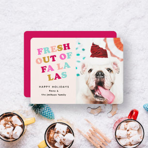 Cartão De Festividades Falala Natal Retro Férias Pet Cachorro Gato Foto
