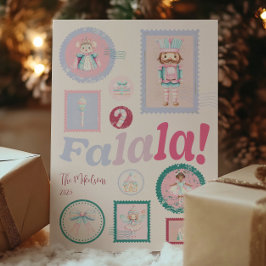 Cartão De Festividades Falala Quebra-Nozes Pastel Natal