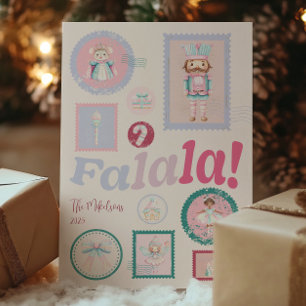 Cartão De Festividades Falala Quebra-Nozes Pastel Natal