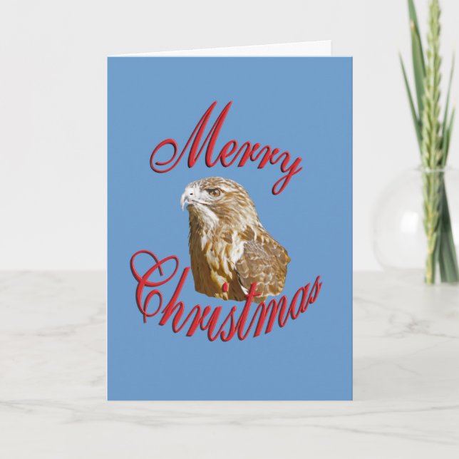 Cartão De Festividades Falcão de Natal (Frente)