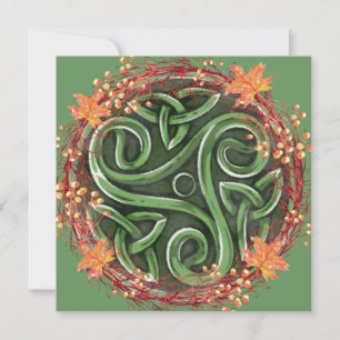Cartão De Festividades Fall Equinox Mabon Celtic Triskelion Harvest