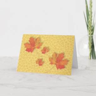 Cartão De Festividades Fall Leaves Thanksgiving Card