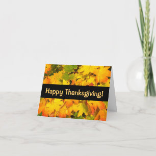 Cartão De Festividades Fall Maple Deixa Feliz Ação de Graças