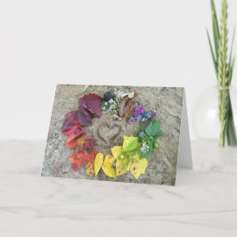 Cartão De Festividades Fall nature arco-íris