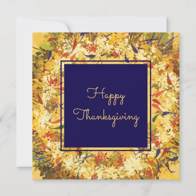 Cartão De Festividades Fall Wreath (Frente)