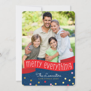 Cartão De Festividades FAMÍLIA 2024 FOTO fofinha confetti feliz tudo