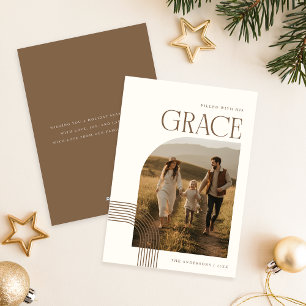 Cartão De Festividades Família Cristã Religiosa Moderna Foto Natal