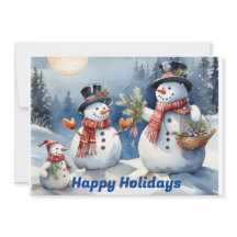 Família de Boneco de Neve Imprimível e Baixável. B
