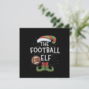 Cartão De Festividades Família de Elfos de Futebol Americano Correspondên