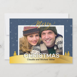 Cartão De Festividades Família de Flocos de Neve do Elegante Inverno Para