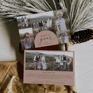 Cartão De Festividades Família de Fotografias Múltiplas de Salmão de Arch