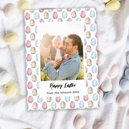 Cartão De Festividades Família de fotos do felz pascoa