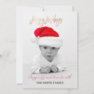 Cartão De Festividades Família de Natal, Papai Noel bebê