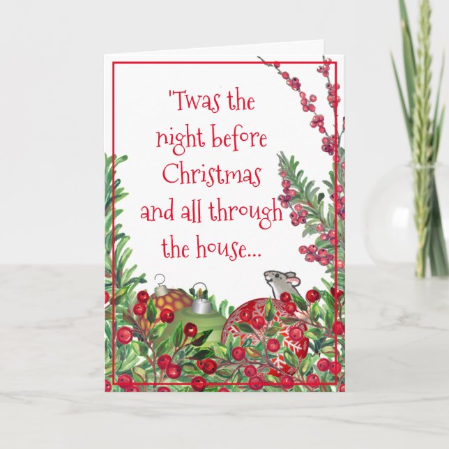 Cartão De Festividades Família de Papais noeis Whimsic Pets Cachorro de N (Frente)