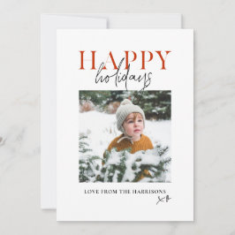 Cartão De Festividades Família de Rótulos Amarelos Modernos Foto Feliz de