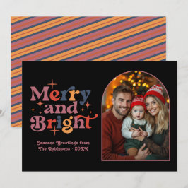 Cartão De Festividades Família em Foto com Musgo de Natal Crepuscular no 