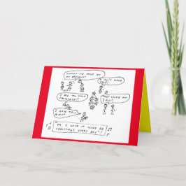 Cartão De Festividades Família Engraçada Caos Cartografia de Natal