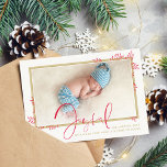Cartão De Festividades FAMÍLIA JOYFUL FOTO elegante ouro botânico vermelh<br><div class="desc">por kat massard >> www.simplysweetPAPERIE.com <<< Uma elegante e simples design de fotografia botânica. Área máxima para mostrar sua linda família também! DICA 1. Para redimensionar/reposicionar a foto, pressione o botão "personalizar". 2. Você também pode alterar as fontes, mover e adicionar mais texto! PRECISA DE AJUDA PARA FAZER SUA FOTO...</div>