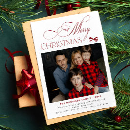 Cartão De Festividades Família moderna e elegante foto de Natal Feliz