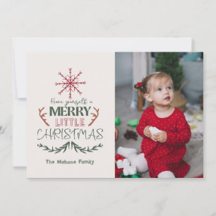 Cartão De Festividades Família Moderna Fofa 2 Foto Feliz Natalzinho