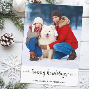 Cartão De Festividades Família Moderna Foto de Cachorro Personalizada Fel