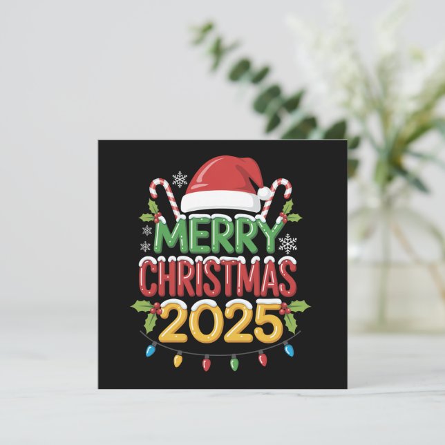 Cartão De Festividades Família Natal 2025 Grupo Tripulante Correspondente (Em pé/Frente)