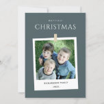 CARTÃO DE FESTIVIDADES FAMÍLIA PERSONALIZADA DA CINZA CHIC FOTO MERRIEST<br><div class="desc">Se precisar de mais alguma personalização,  por favor,  sinta-se à vontade para me enviar uma mensagem em yellowfebstudio@gmail.com.</div>