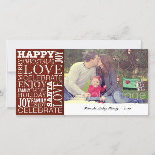 Cartão De Festividades Family Christmas Photo Card