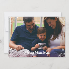 Cartão De Festividades Family Christmas Photo Card with Bible Verse