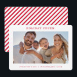 Cartão De Festividades FAMILY PHOTO modern minimal simple festive red<br><div class="desc">by kat massard >>> WWW.SIMPLYSWEETPAPERIE.COM <<< An elegant card design featuring quote that you can change yourself! White geometric border on the backside, giving you the opportunity to handwrite a personal message or place a full portrait photo. NOTE >> Contact me kat@simplysweetpaperie.com if you need help to resize your photo/s...</div>