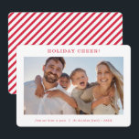 Cartão De Festividades FAMILY PHOTO modern minimal simple festive red<br><div class="desc">by kat massard >>> WWW.SIMPLYSWEETPAPERIE.COM <<< An elegant card design featuring quote that you can change yourself! White geometric border on the backside, giving you the opportunity to handwrite a personal message or place a full portrait photo. NOTE >> Contact me kat@simplysweetpaperie.com if you need help to resize your photo/s...</div>