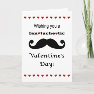 Cartão De Festividades Fantachetic Mustache Valentine's day card