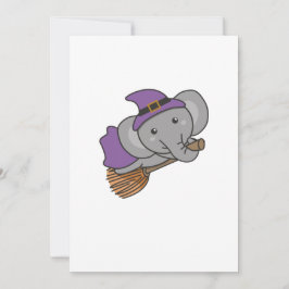 Cartão De Festividades Fantasia de bruxa de Halloween para crianças Elefa