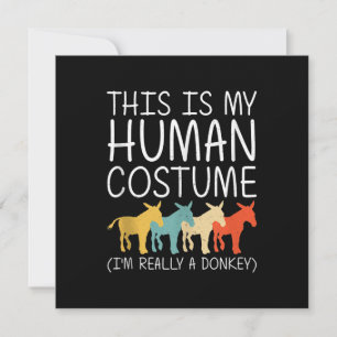 Cartão De Festividades Fantasia de Humano de Burro de Halloween Item Di