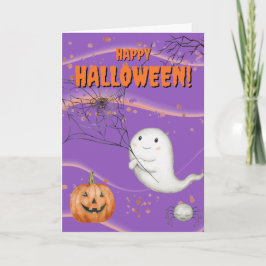 Cartão De Festividades Fantasma de Halloween