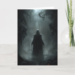 Cartão De Festividades Fantasma Molhado No Dia Das Bruxas De Swamp