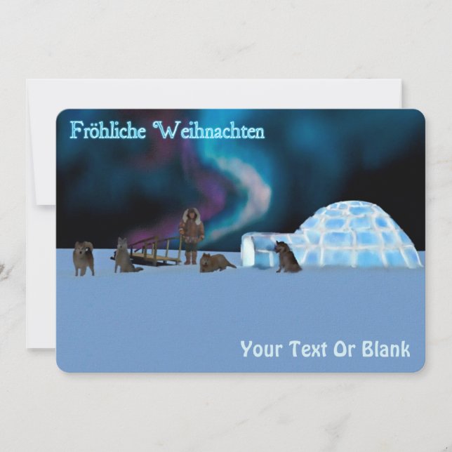 Cartão De Festividades Far North Christmas - Fröhliche Weihnachten (Frente)