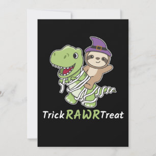 Cartão De Festividades Fardo de Preguiça Rawr Guloseima T-rex Múmia Fanta