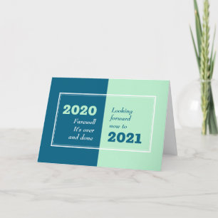 Cartão De Festividades FAREWELL 2020   Olhando para o futuro   Ano Novo  