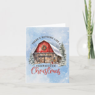 Cartão De Festividades Farmhouse Christmas