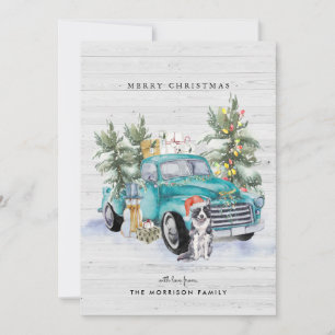 Cartão De Festividades Farmhouse Truck Natal Russo