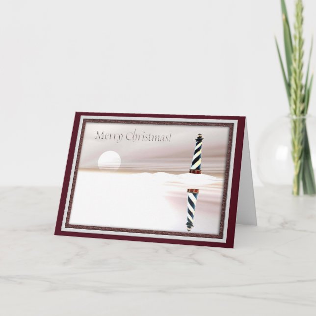 Cartão De Festividades Farol, Natal (Frente)