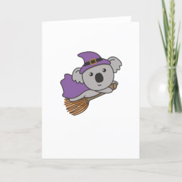 Cartão De Festividades Fato de Bruxa de Halloween para Crianças Koala