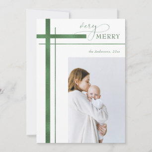 Cartão De Festividades Faux Foil One Photo Religião, muito Feliz