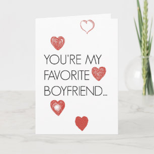 Cartão De Festividades Favorite Boyfriend: Funny Valentine's Day Card